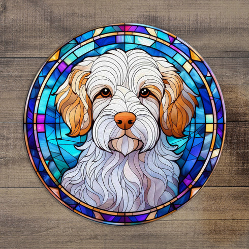 Clumber Spaniel Glass Suncatcher Worktop Saver